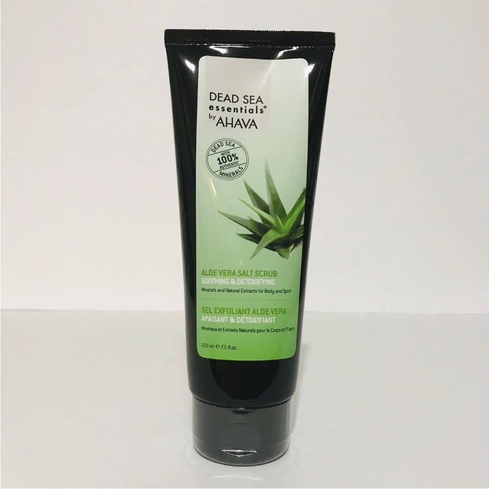 Ahava Dead Sea Essentials Aloe Vera Salt Scrub 7.5 oz Soothing Detox Sealed